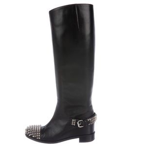 CHRISTIAN LOUBOUTIN Leather Studded Riding Boots